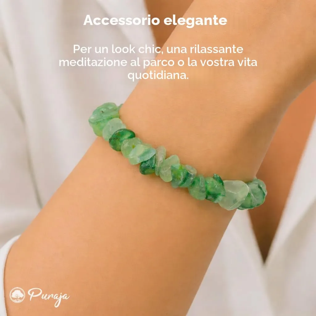 PURAJA Bracciale in vera pietra preziosa naturale: tormalina | Bracciale splendente in minerali di alta qualità, Eine Grösse, Gemma, Tormalina - immagine 5