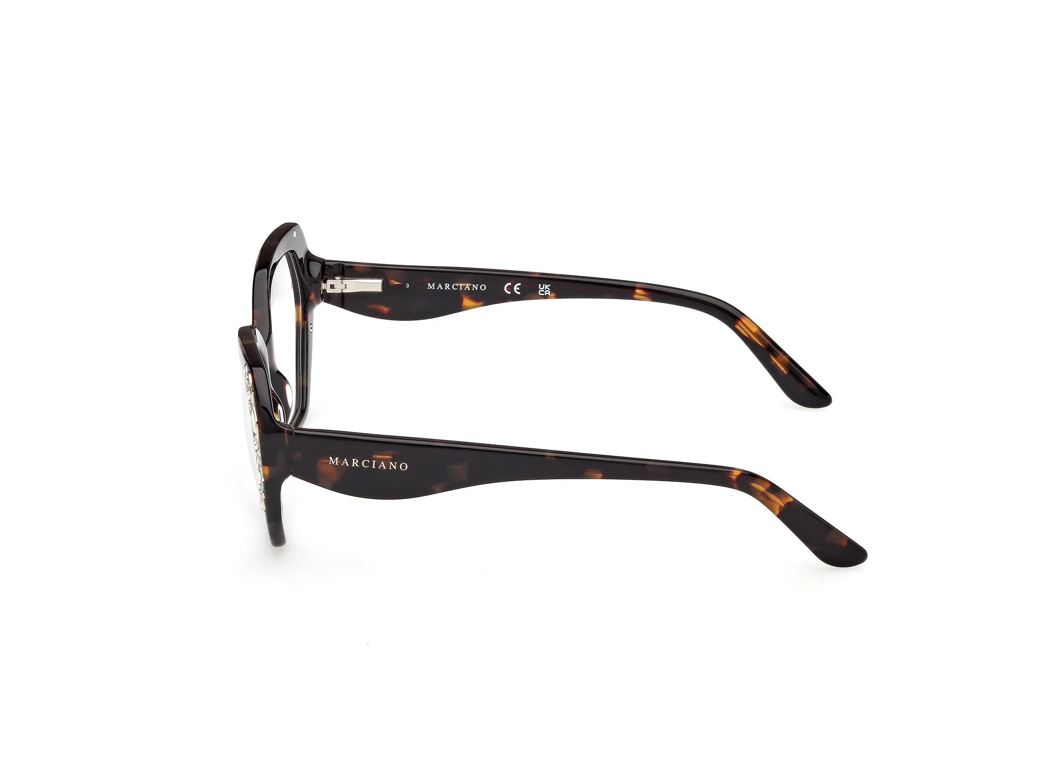 Guess by Marciano GM50039 52 Montature da vista Acetato Havana Geometrica Normale - immagine 3