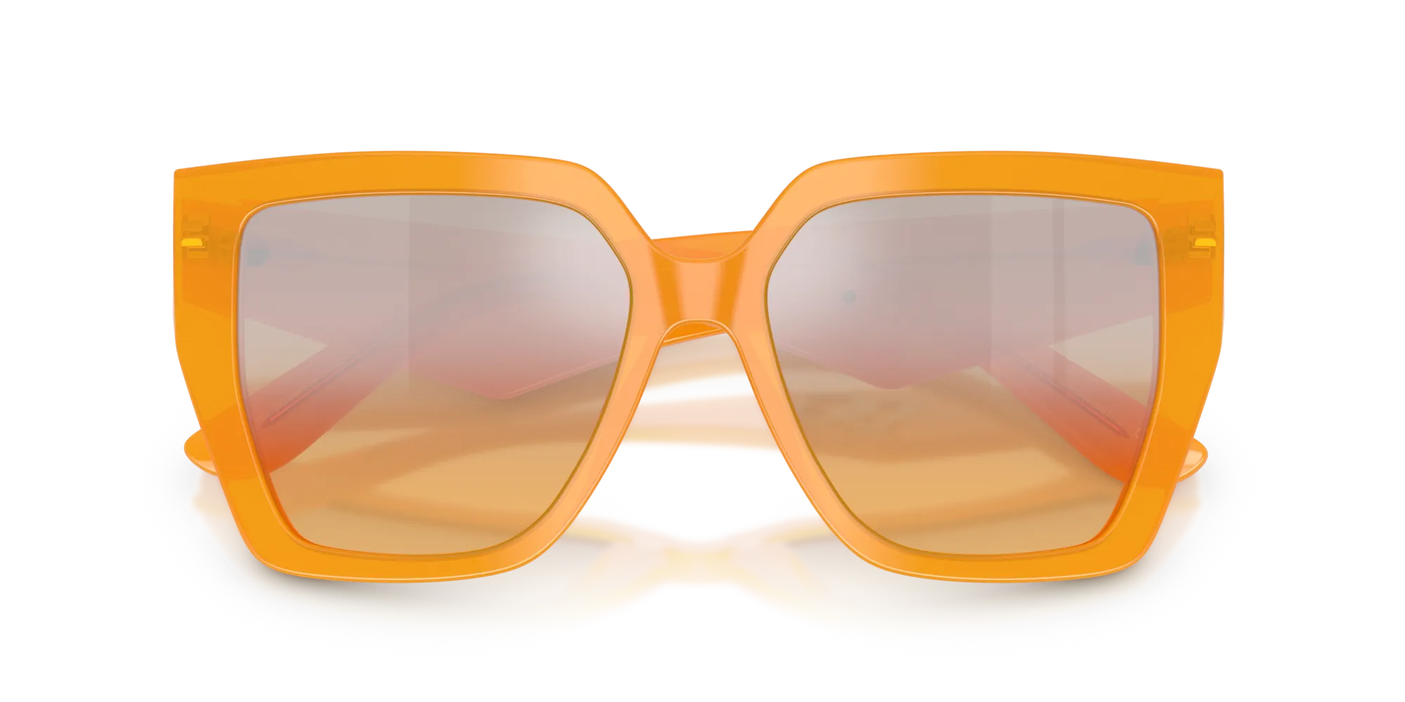 Dolce & Gabbana DG4438 30467H Occhiali da sole Acetato Arancione Arancione Squadrata Specchiate Sfumato - immagine 2