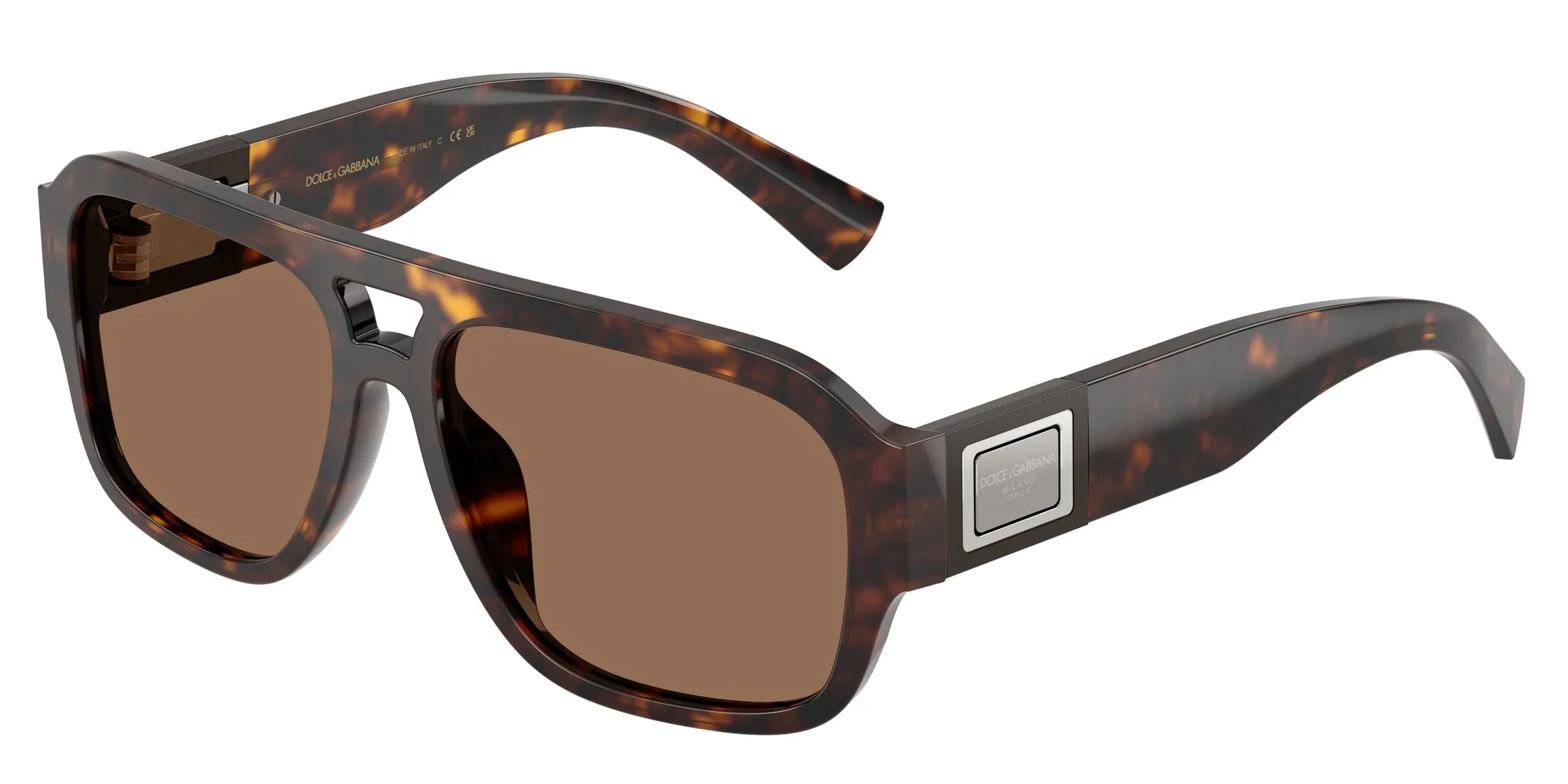 Dolce & Gabbana DG4506 502/73 Occhiali da sole Acetato Tartaruga Marrone Pilot Normale - immagine 1
