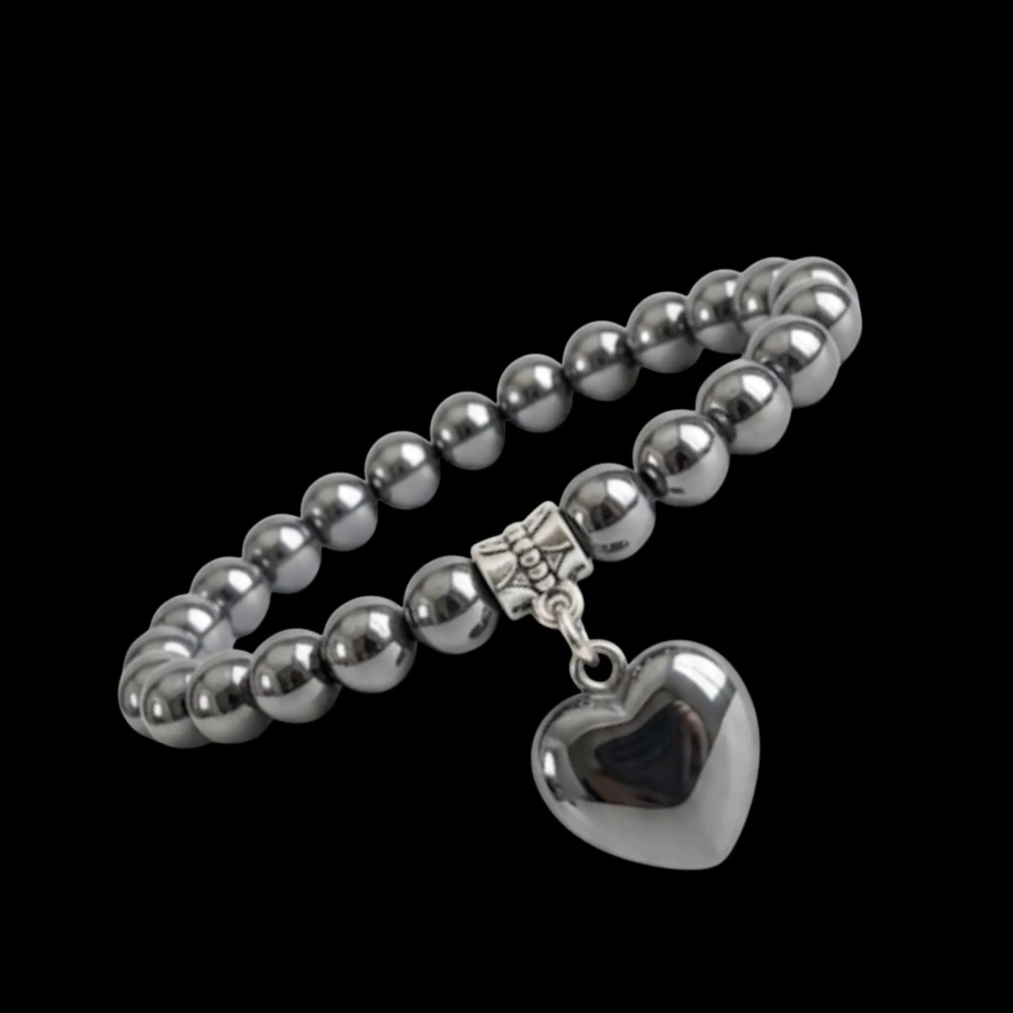 ALCHIMIA-Bracciale con Pietre Naturali Vere e Ciondolo a Cuore, Energia Positiva, Armonia Interiore e Protezione Spirituale, Amore e Benesseree Ematite - immagine 3