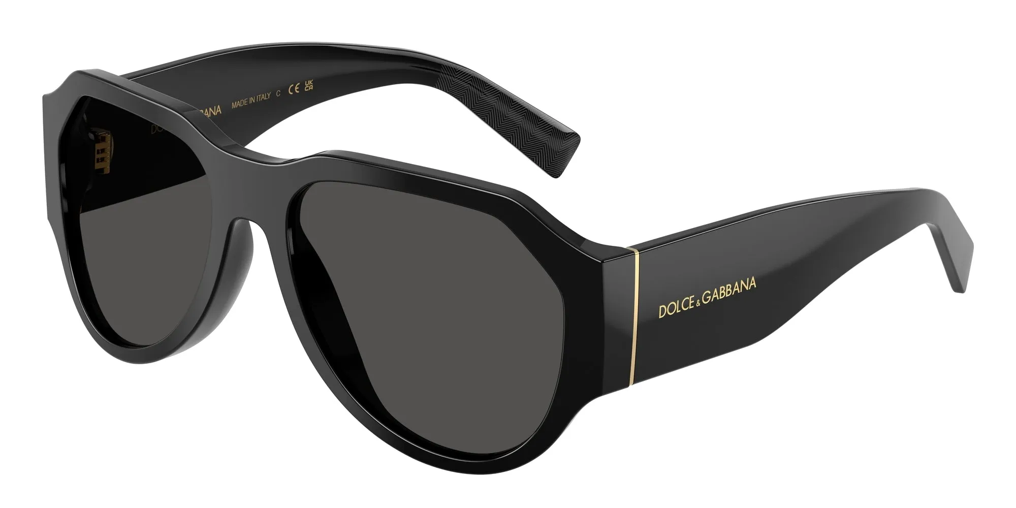 Dolce & Gabbana DG4504 501/87 Occhiali da sole Acetato Nero Grigio Pilot Normale - immagine 1