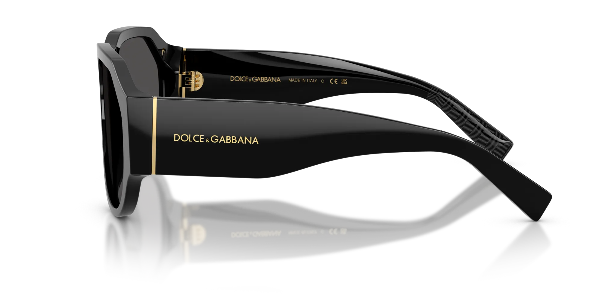Dolce & Gabbana DG4504 501/87 Occhiali da sole Acetato Nero Grigio Pilot Normale - immagine 4