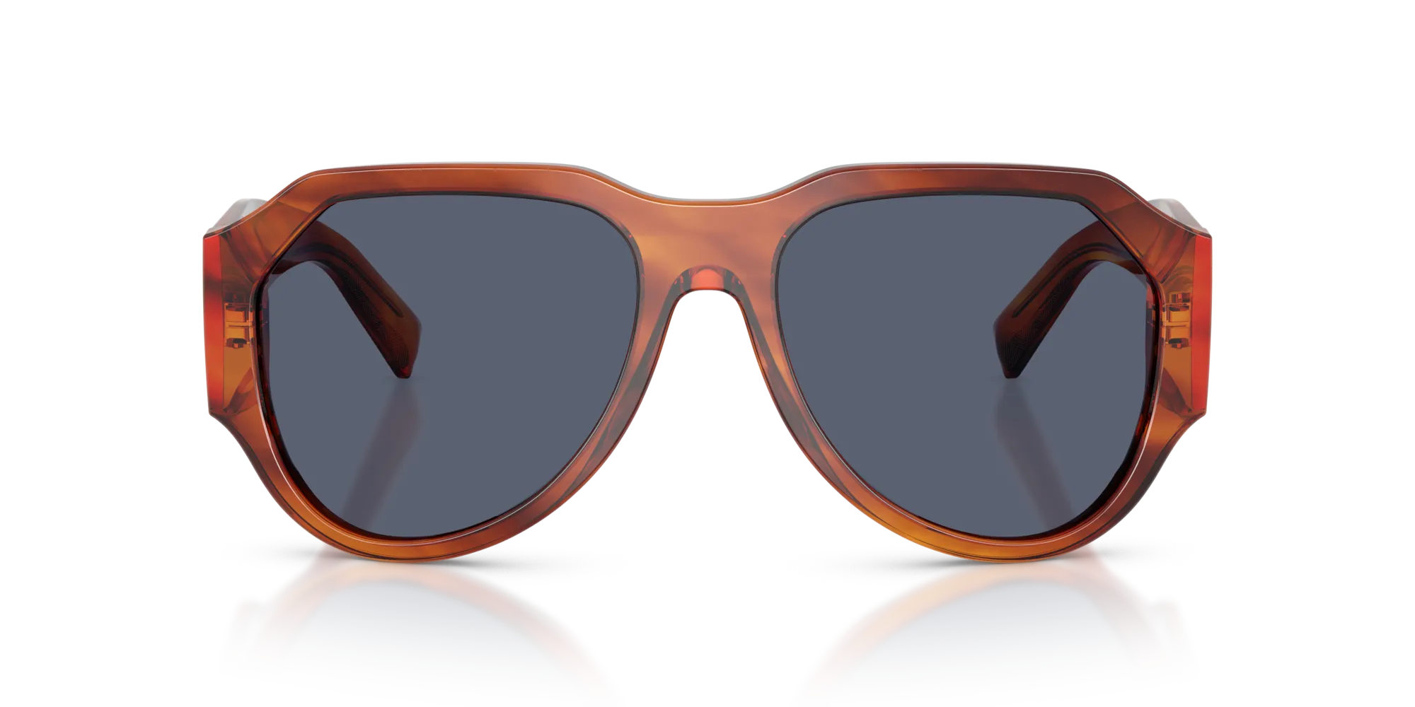 Dolce & Gabbana DG4504 32212V Occhiali da sole Acetato Marrone Blu Pilot Polarizzata - immagine 3