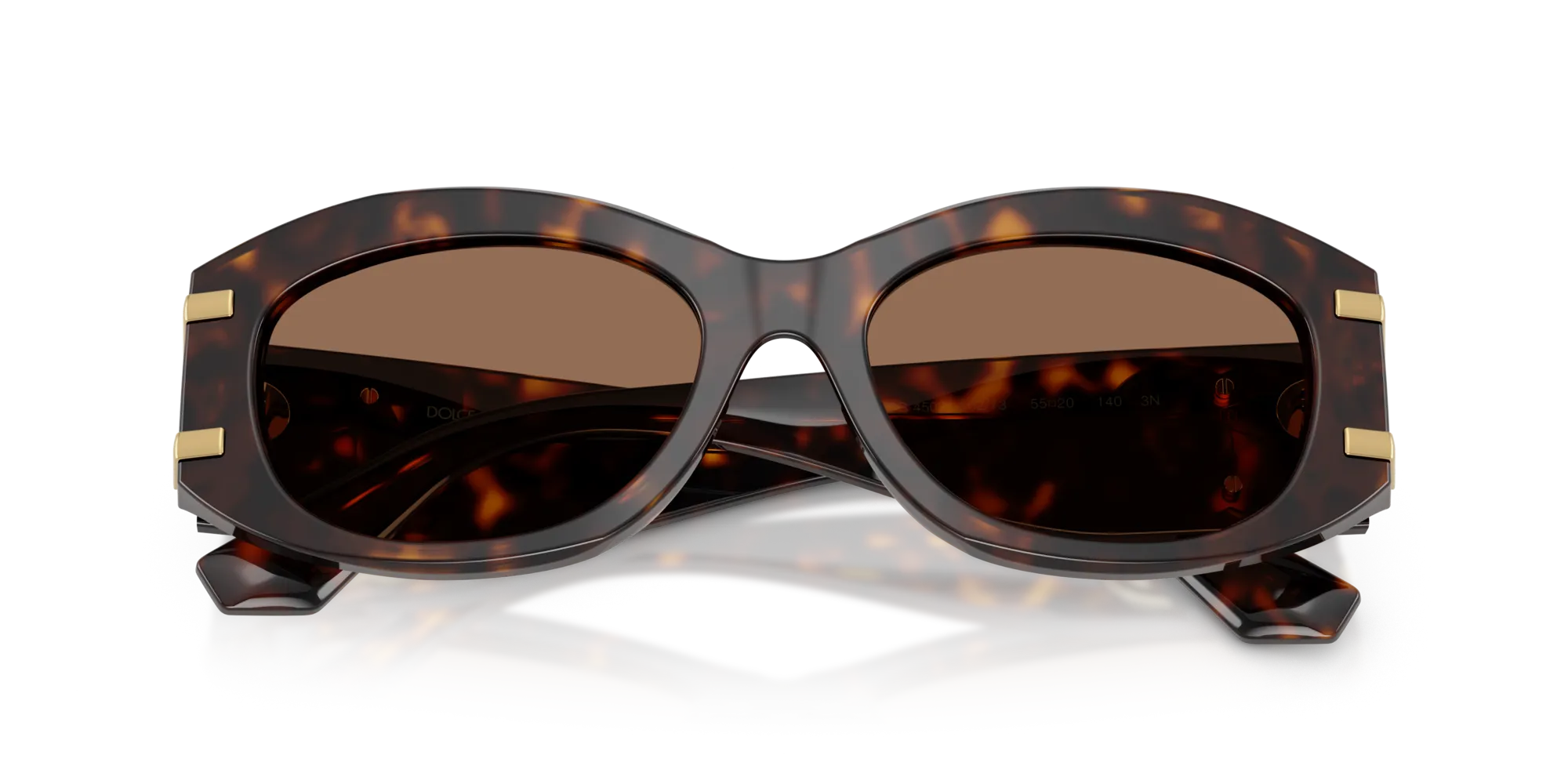 Dolce & Gabbana DG4502 502/73 Occhiali da sole Acetato Tartaruga Marrone Rotonda Normale - immagine 2
