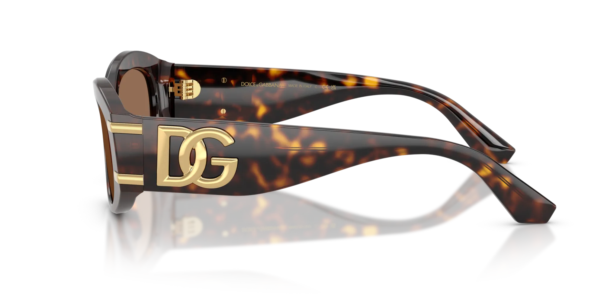 Dolce & Gabbana DG4502 502/73 Occhiali da sole Acetato Tartaruga Marrone Rotonda Normale - immagine 4