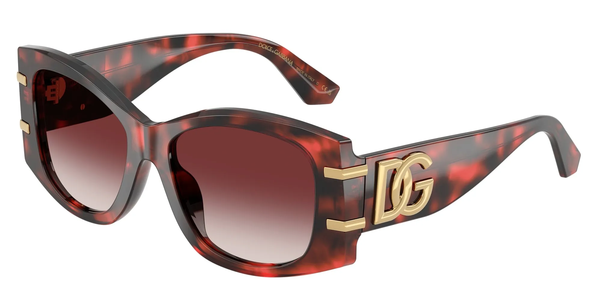 Dolce & Gabbana DG4501 33588H Occhiali da sole Acetato Tartaruga Bordeaux Farfalla Normale Sfumato - immagine 1