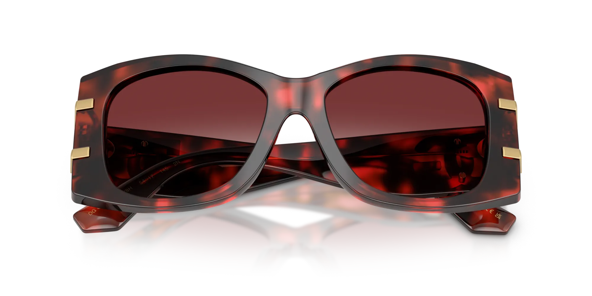 Dolce & Gabbana DG4501 33588H Occhiali da sole Acetato Tartaruga Bordeaux Farfalla Normale Sfumato - immagine 2