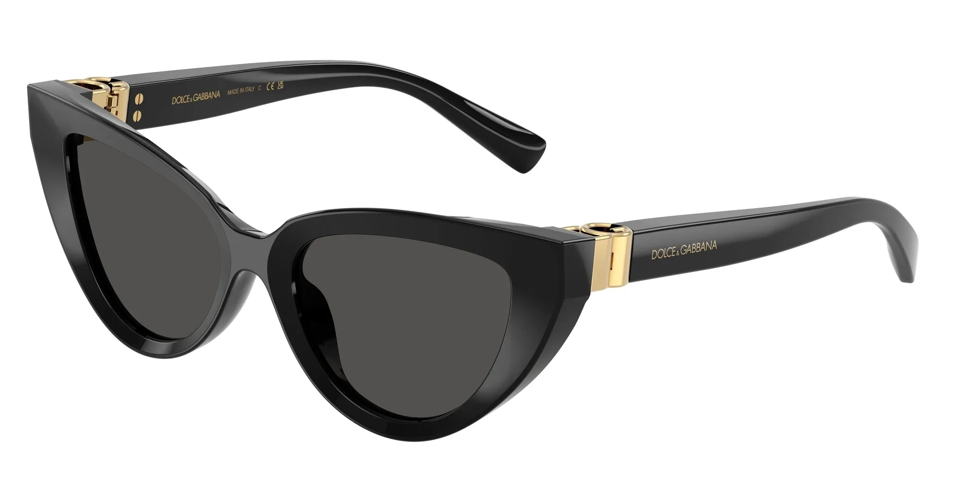 Dolce & Gabbana DG4497 501/87 Occhiali da sole Acetato Nero Grigio Cat Eye Normale - immagine 1