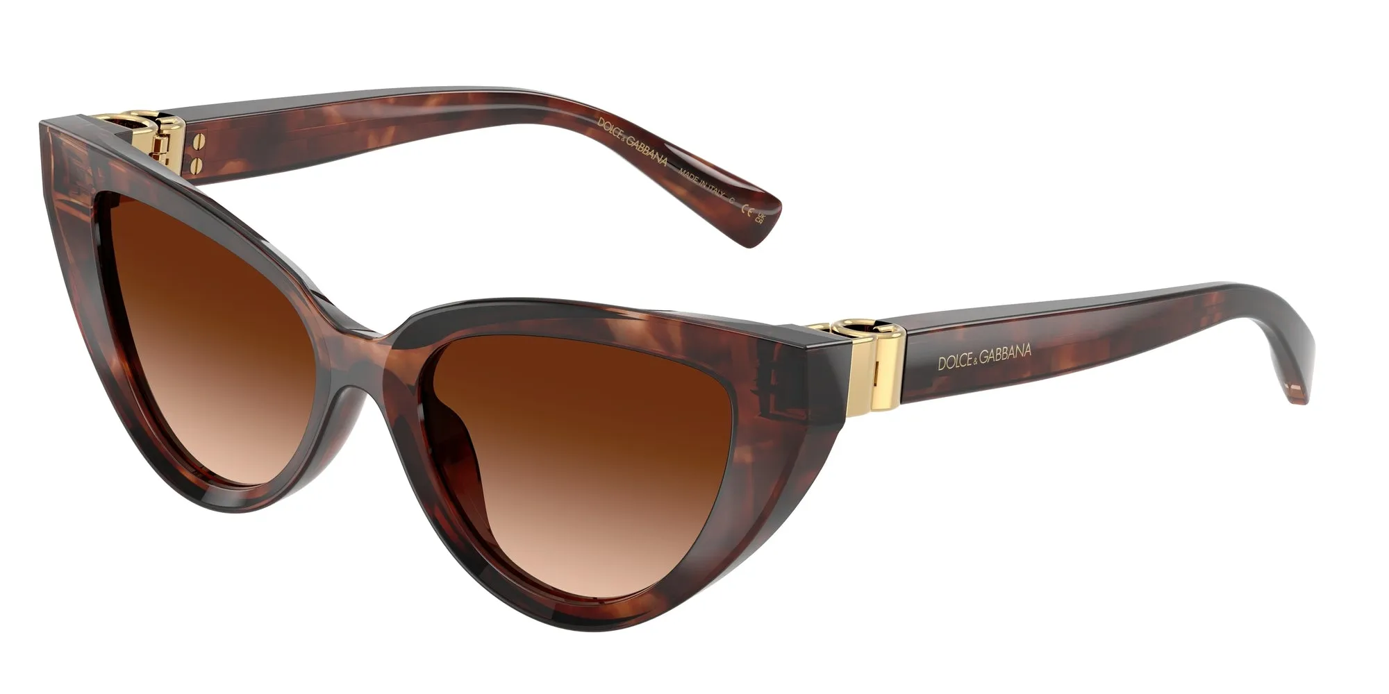 Dolce & Gabbana DG4497 322274 Occhiali da sole Acetato Rosso Marrone Cat Eye Normale Sfumato - immagine 1
