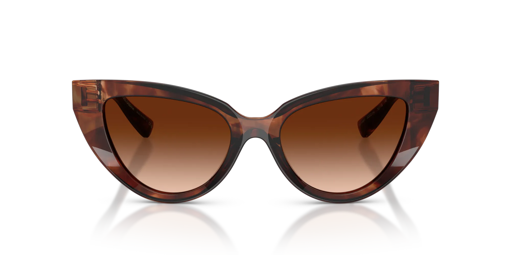 Dolce & Gabbana DG4497 322274 Occhiali da sole Acetato Rosso Marrone Cat Eye Normale Sfumato - immagine 3