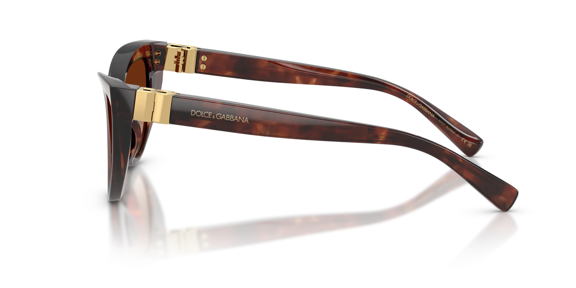 Dolce & Gabbana DG4497 322274 Occhiali da sole Acetato Rosso Marrone Cat Eye Normale Sfumato - immagine 4