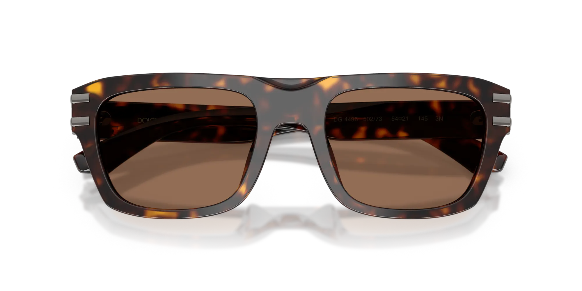 Dolce & Gabbana DG4496 502/73 Occhiali da sole Acetato Tartaruga Marrone Squadrata Normale - immagine 2