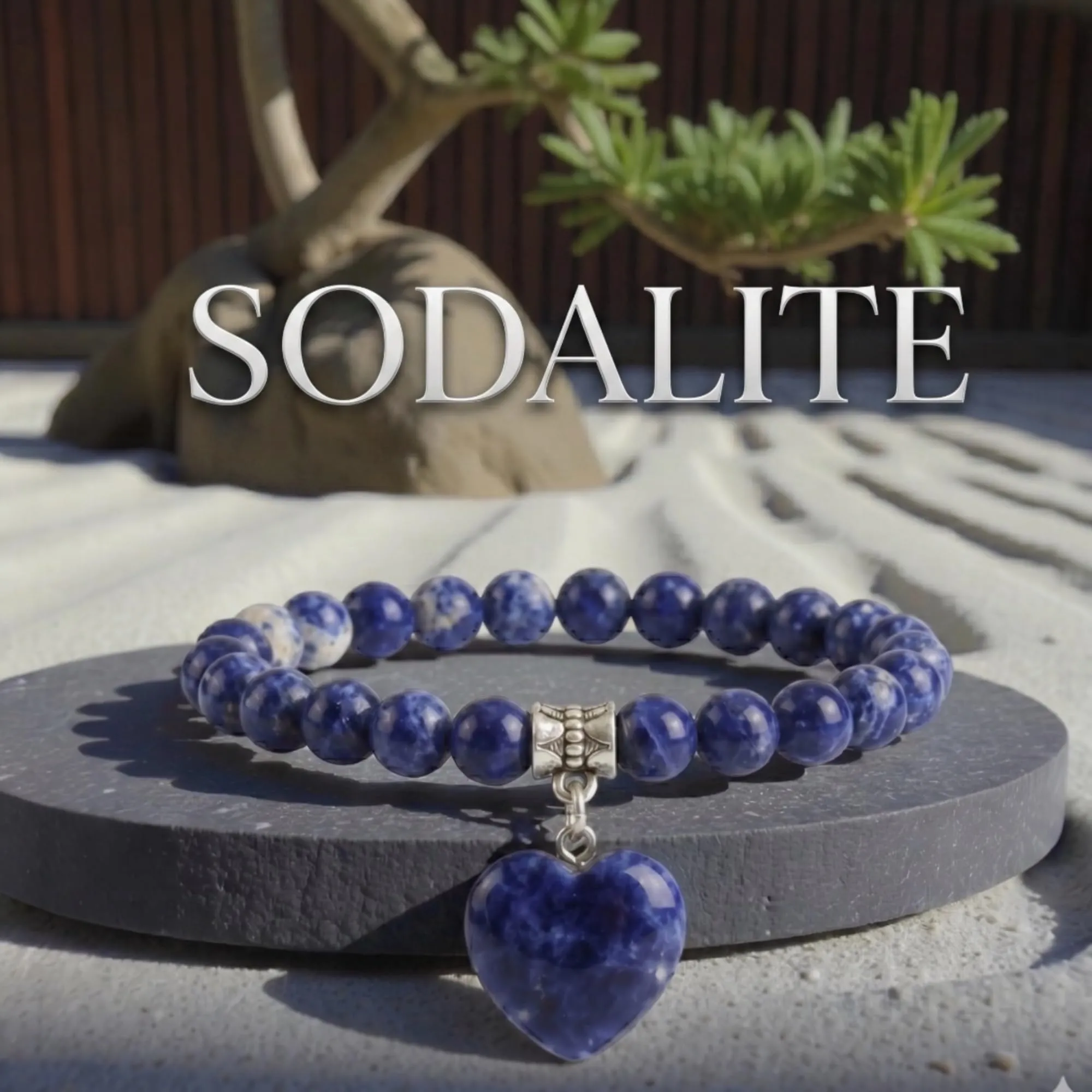 Bracciale con Pietre Naturali Vere e Ciondolo a Cuore, Energia Positiva, Armonia Interiore e Protezione Spirituale, Amore e Benessere (Serenita') - immagine 2