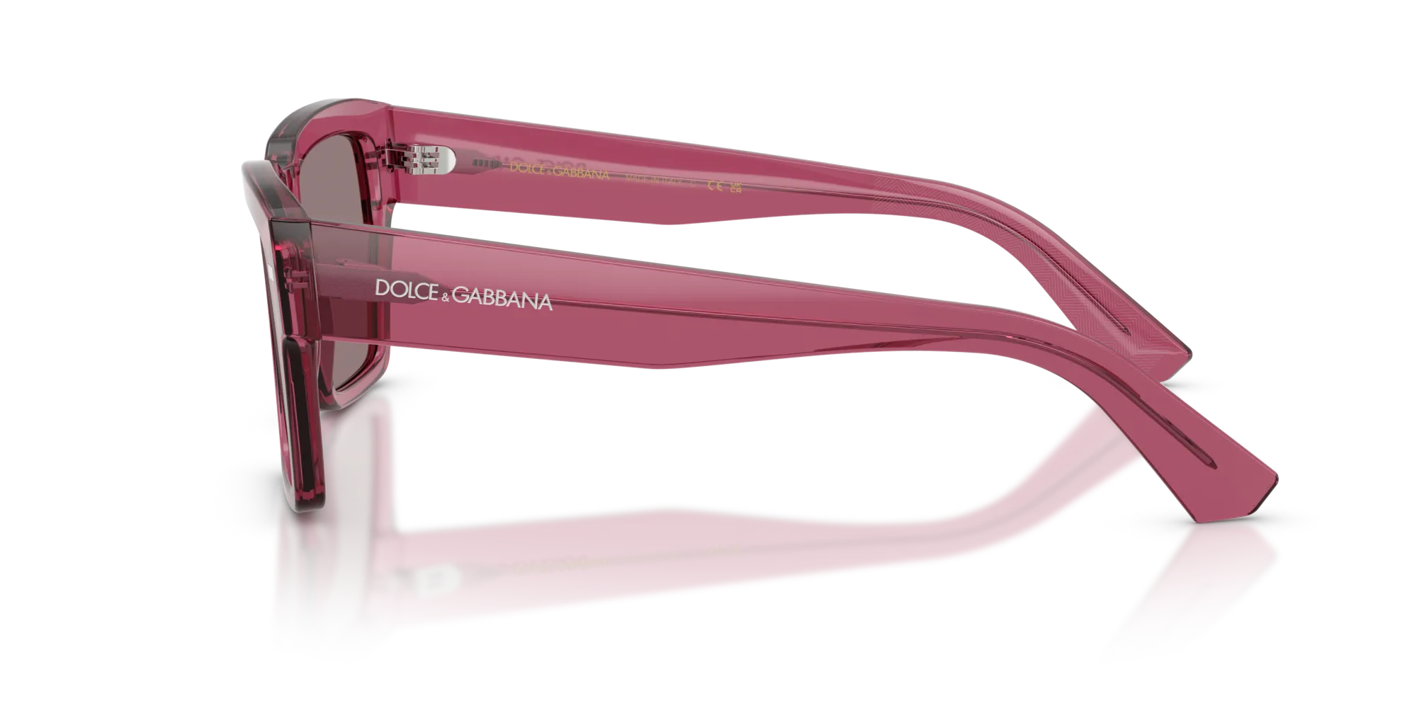 Dolce & Gabbana DG4431 32117N Occhiali da sole Acetato Rosso Viola Squadrata Normale - immagine 4