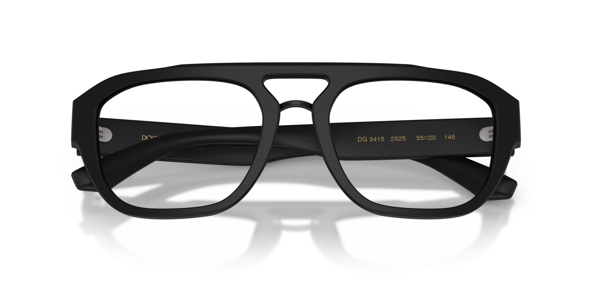 Dolce & Gabbana DG3415 2525 Montature da vista Acetato Nero Pilot Normale - immagine 2
