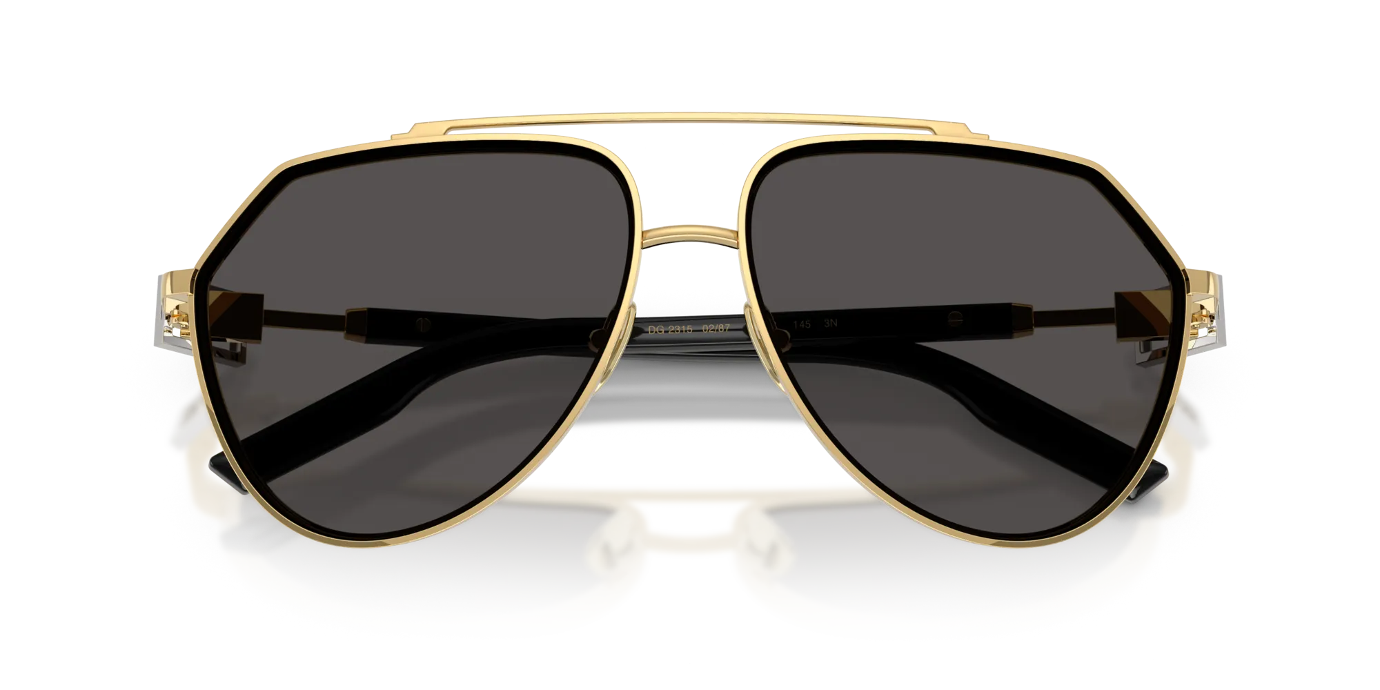 Dolce & Gabbana DG2315 02/87 Occhiali da sole Metallo Oro Grigio Pilot Normale - immagine 2