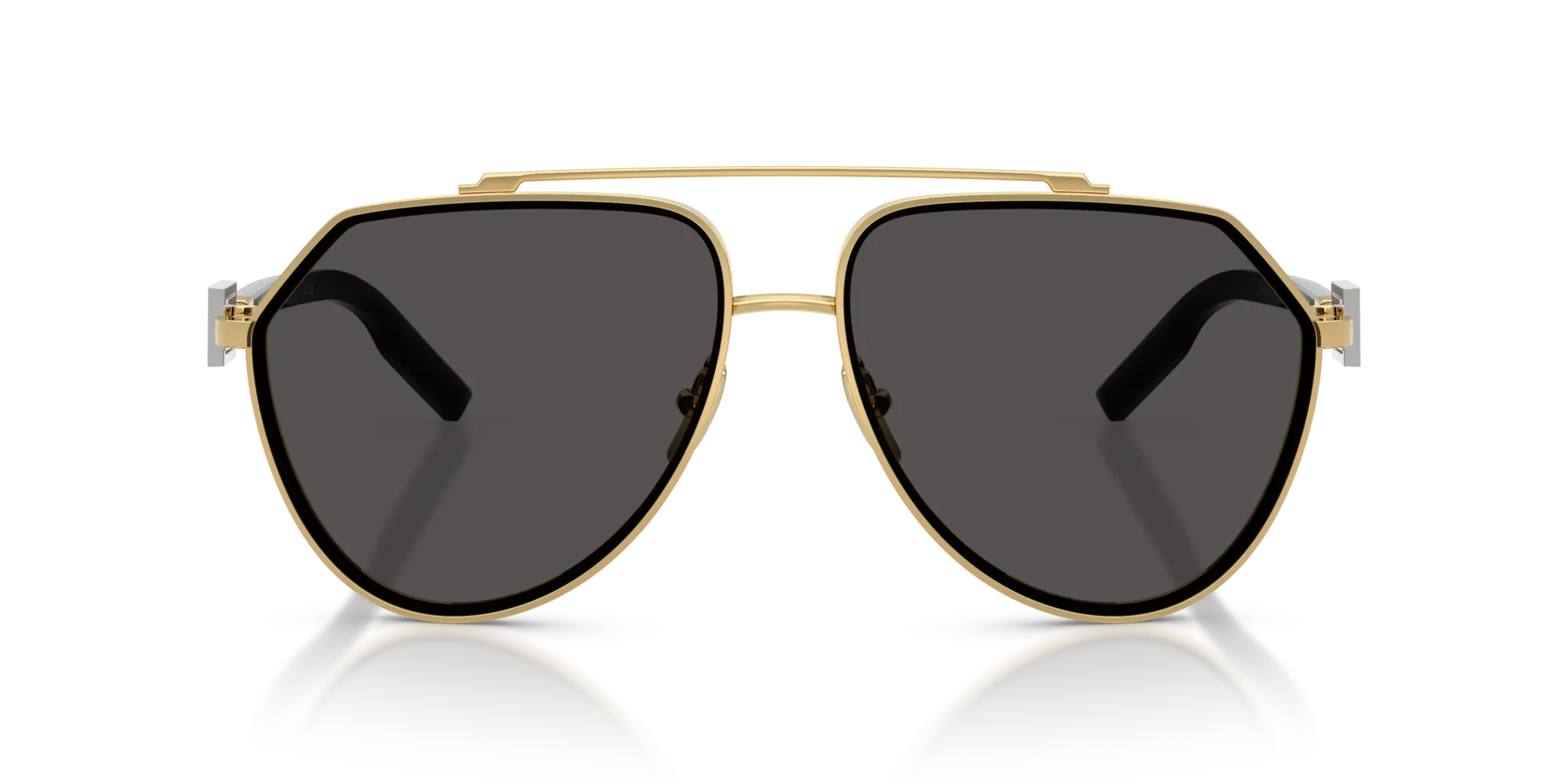 Dolce & Gabbana DG2315 02/87 Occhiali da sole Metallo Oro Grigio Pilot Normale - immagine 3