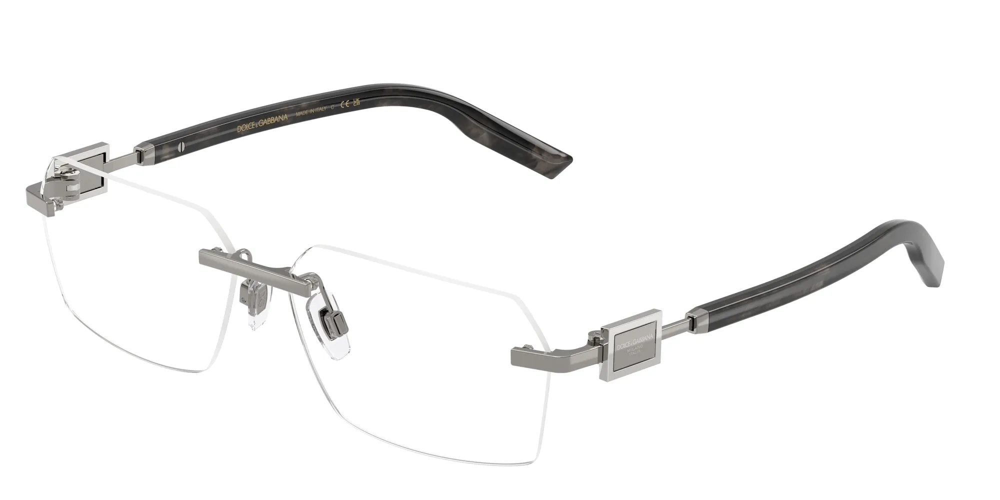 Dolce & Gabbana DG1361 04 Montature da vista Metallo Grigio Squadrata Normale - immagine 1
