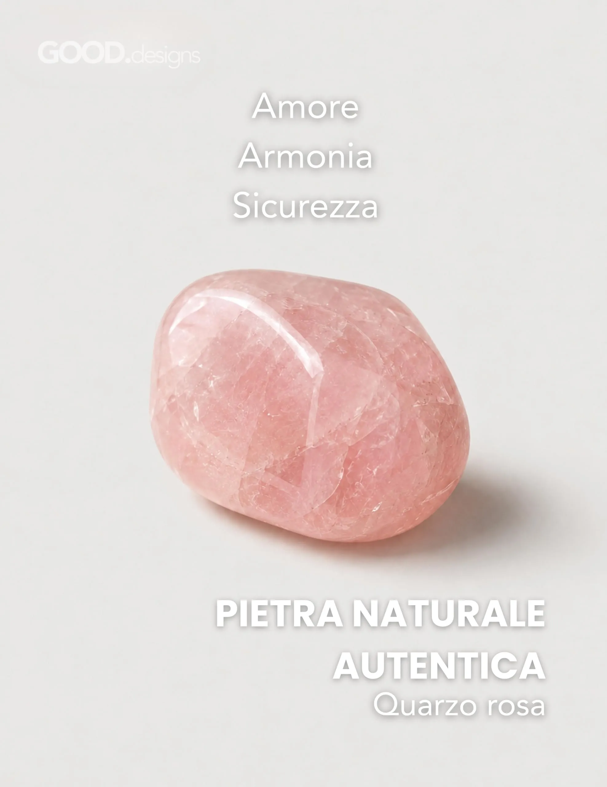 GD GOOD.designs Bracciale con Quarzo Rosa e Cuore in Acciaio Inox Placcato Oro 18K | Bracciale da Donna con Perle da 6 mm | Impermeabile | Elastico 15–19 cm | Sacchetto Portagioie Incluso - immagine 2