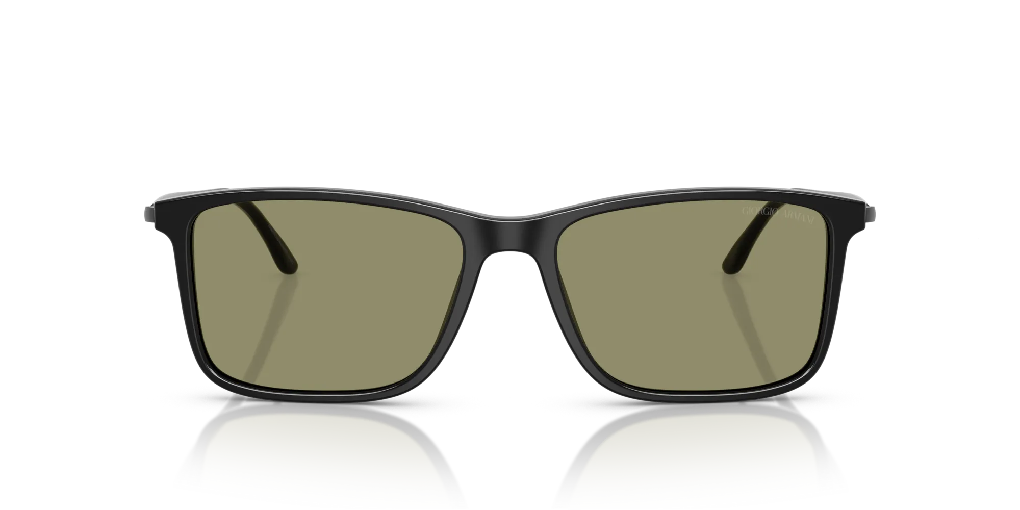Giorgio Armani AR8218 50012A Occhiali da sole Acetato Nero Verde Squadrata Normale - immagine 3