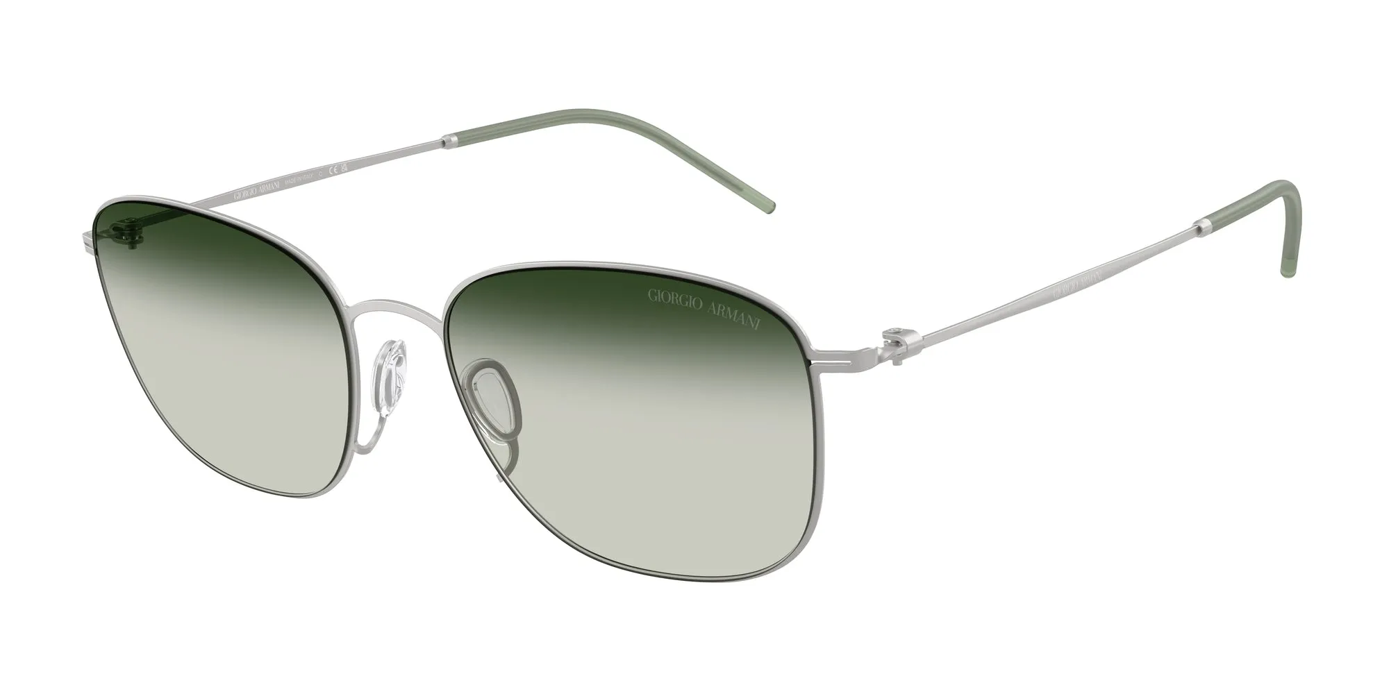 Giorgio Armani AR6168 30457Z Occhiali da sole Metallo Argento Grigio Pillow Normale Sfumato - immagine 1