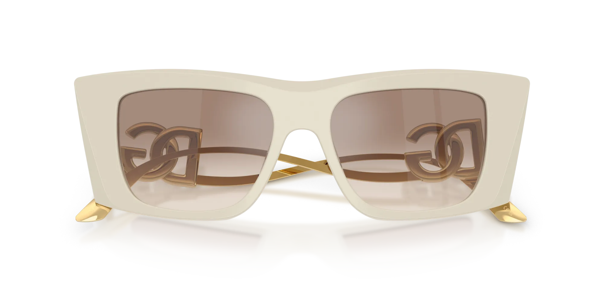 Dolce & Gabbana DG4510 331294 Occhiali da sole Acetato Marrone Marrone Cat Eye Specchiate Sfumato - immagine 2