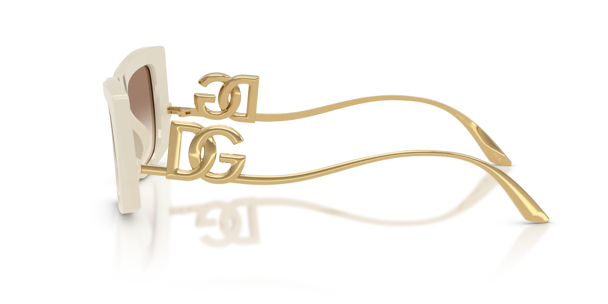 Dolce & Gabbana DG4510 331294 Occhiali da sole Acetato Marrone Marrone Cat Eye Specchiate Sfumato - immagine 4