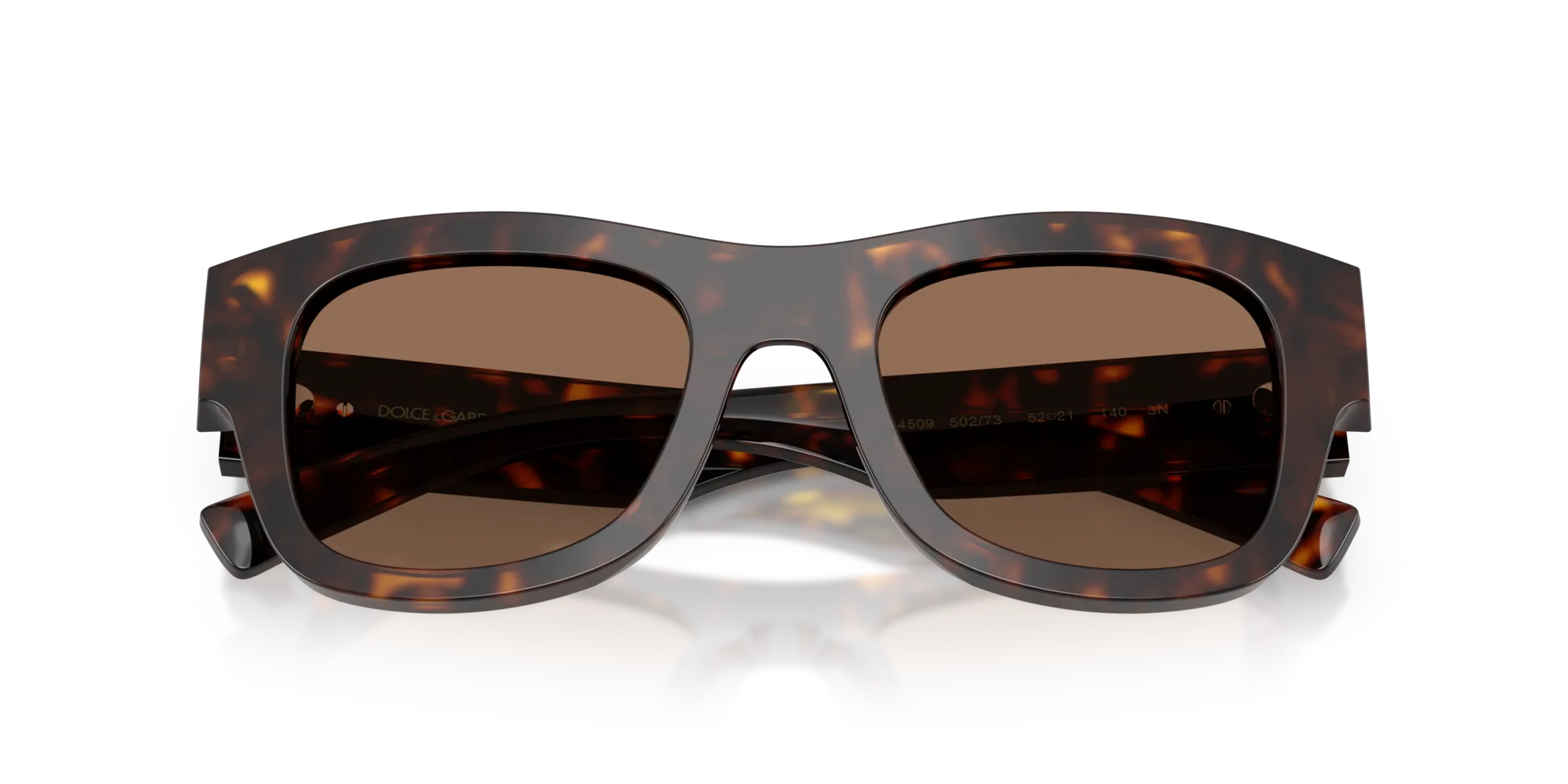 Dolce & Gabbana DG4509 502/73 Occhiali da sole Acetato Tartaruga Marrone Squadrata Normale - immagine 2
