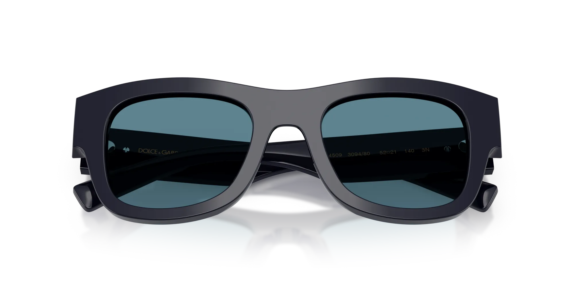 Dolce & Gabbana DG4509 309480 Occhiali da sole Acetato Blu Grigio Squadrata Normale - immagine 2