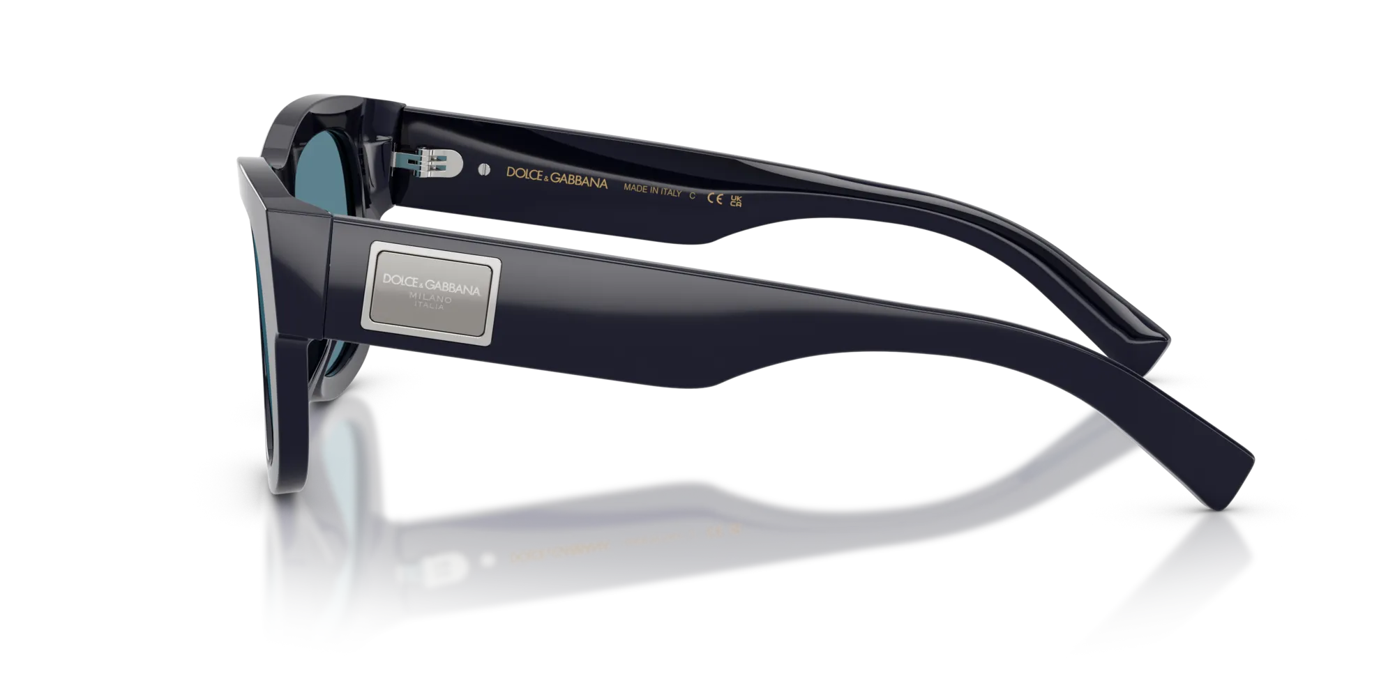 Dolce & Gabbana DG4509 309480 Occhiali da sole Acetato Blu Grigio Squadrata Normale - immagine 4