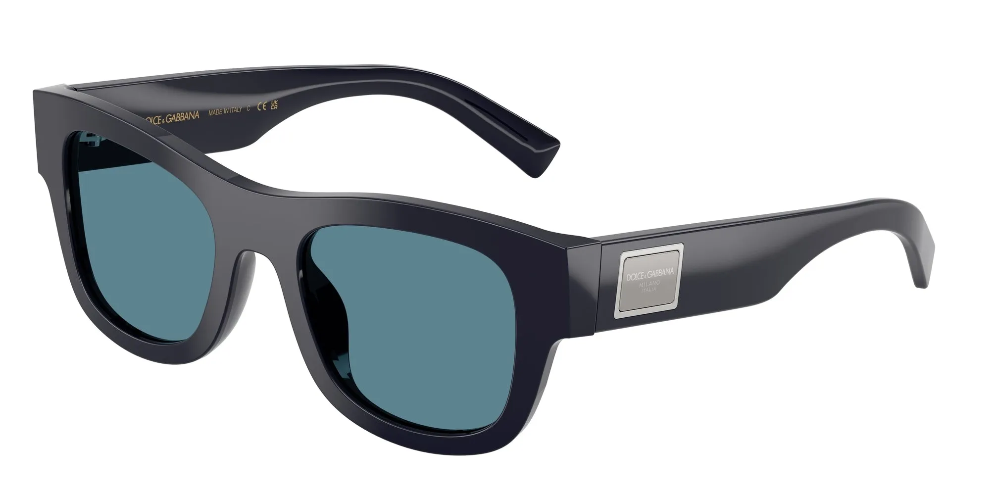 Dolce & Gabbana DG4509 309480 Occhiali da sole Acetato Blu Grigio Squadrata Normale - immagine 1