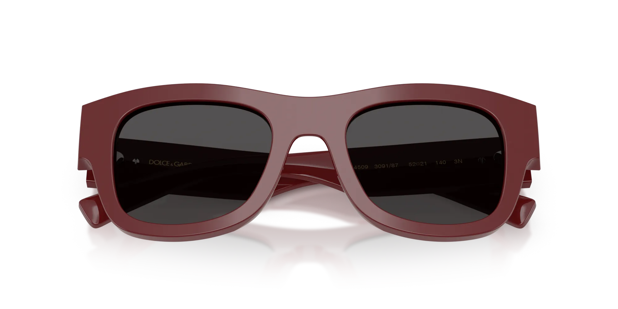 Dolce & Gabbana DG4509 309187 Occhiali da sole Acetato Rosso Grigio Squadrata Normale - immagine 2