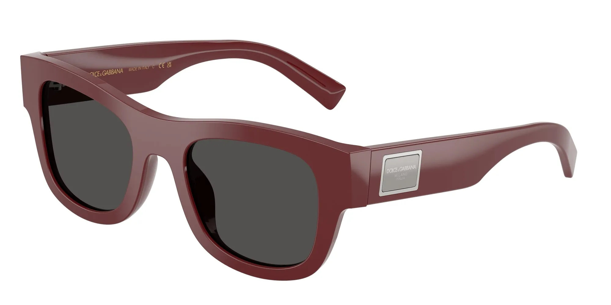 Dolce & Gabbana DG4509 309187 Occhiali da sole Acetato Rosso Grigio Squadrata Normale - immagine 1