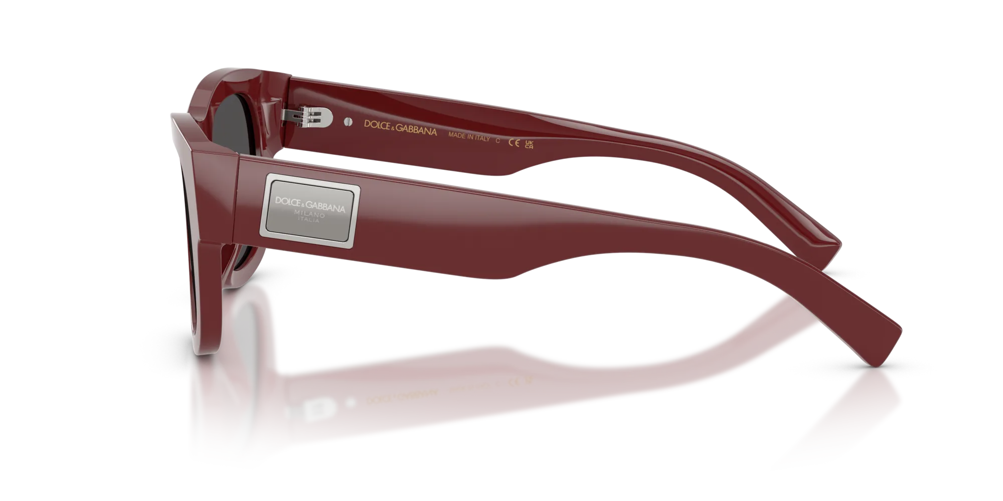 Dolce & Gabbana DG4509 309187 Occhiali da sole Acetato Rosso Grigio Squadrata Normale - immagine 4