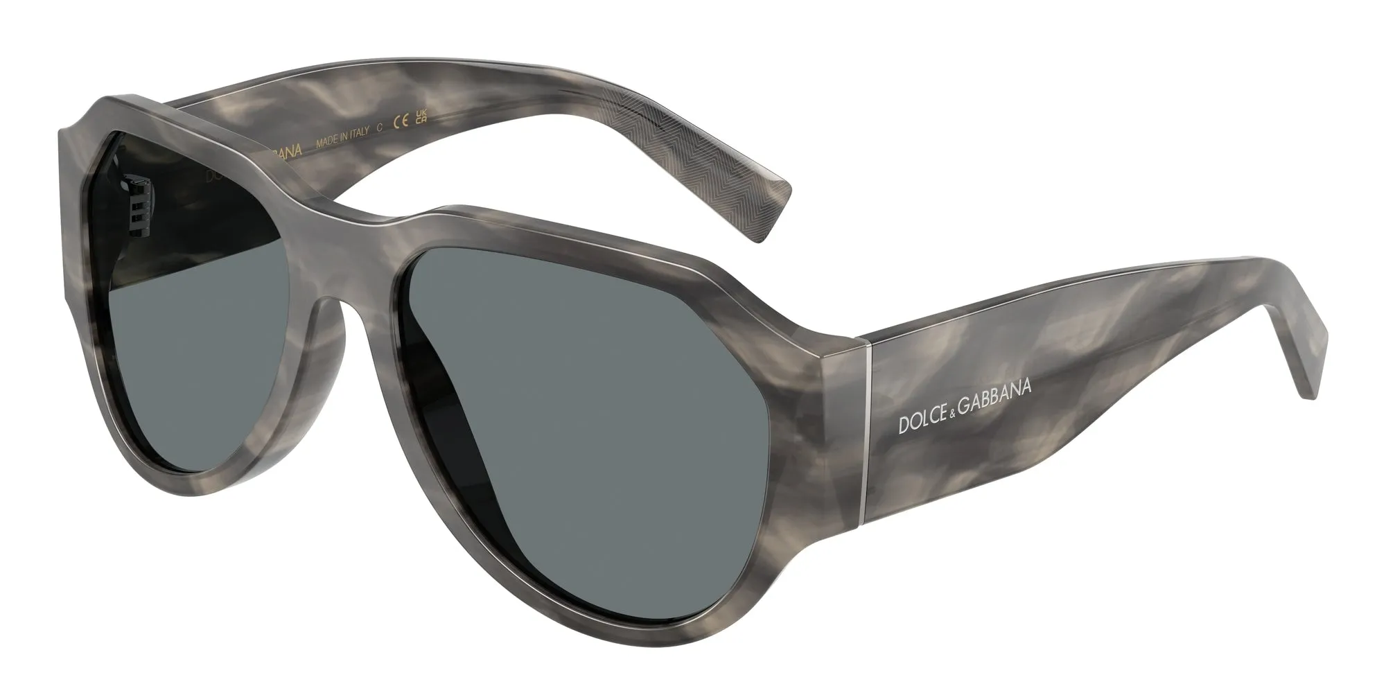 Dolce & Gabbana DG4504 319980 Occhiali da sole Acetato Grigio Blu Pilot Normale - immagine 1