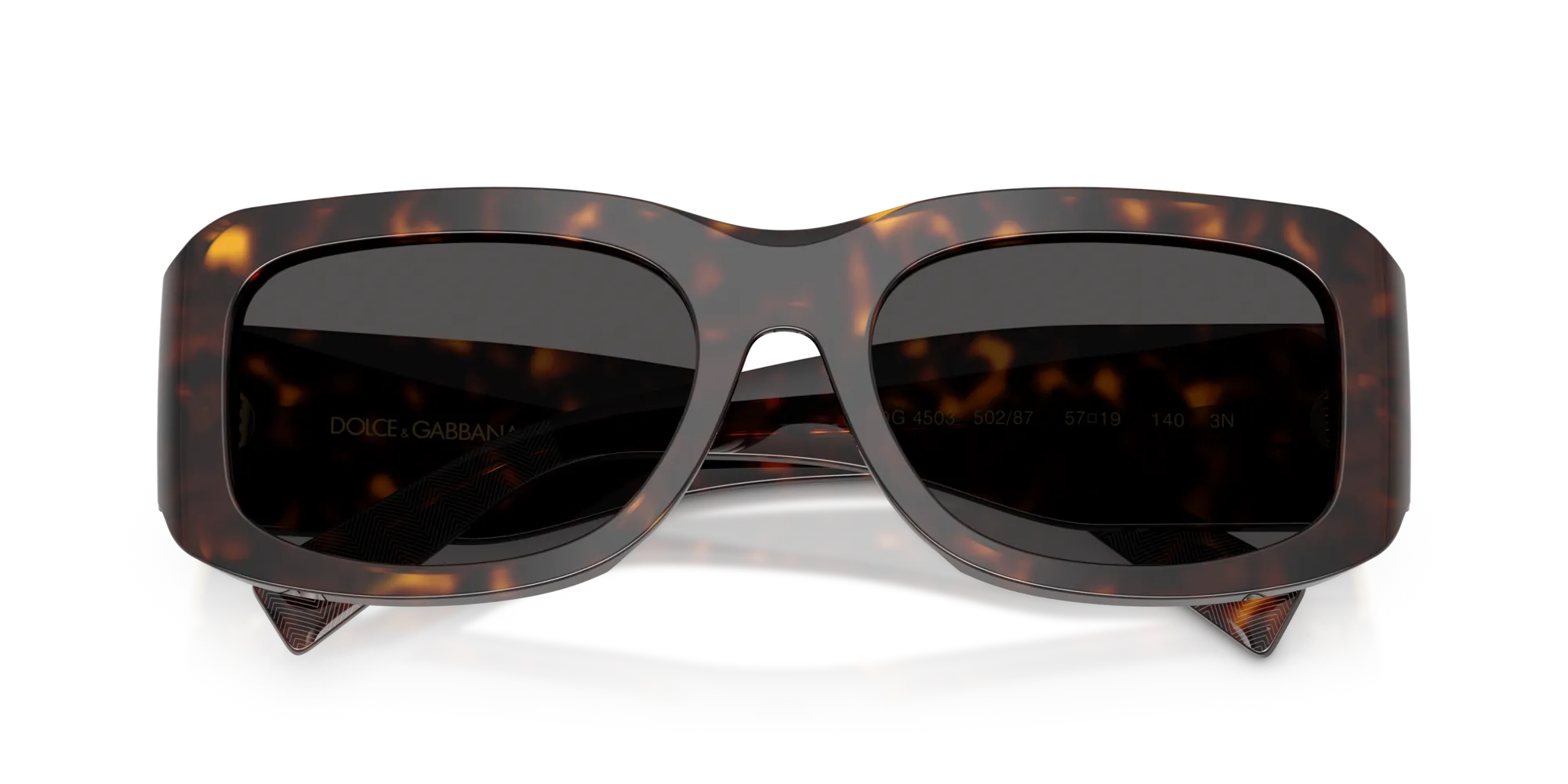 Dolce & Gabbana DG4503 502/87 Occhiali da sole Acetato Tartaruga Grigio Squadrata Normale - immagine 2