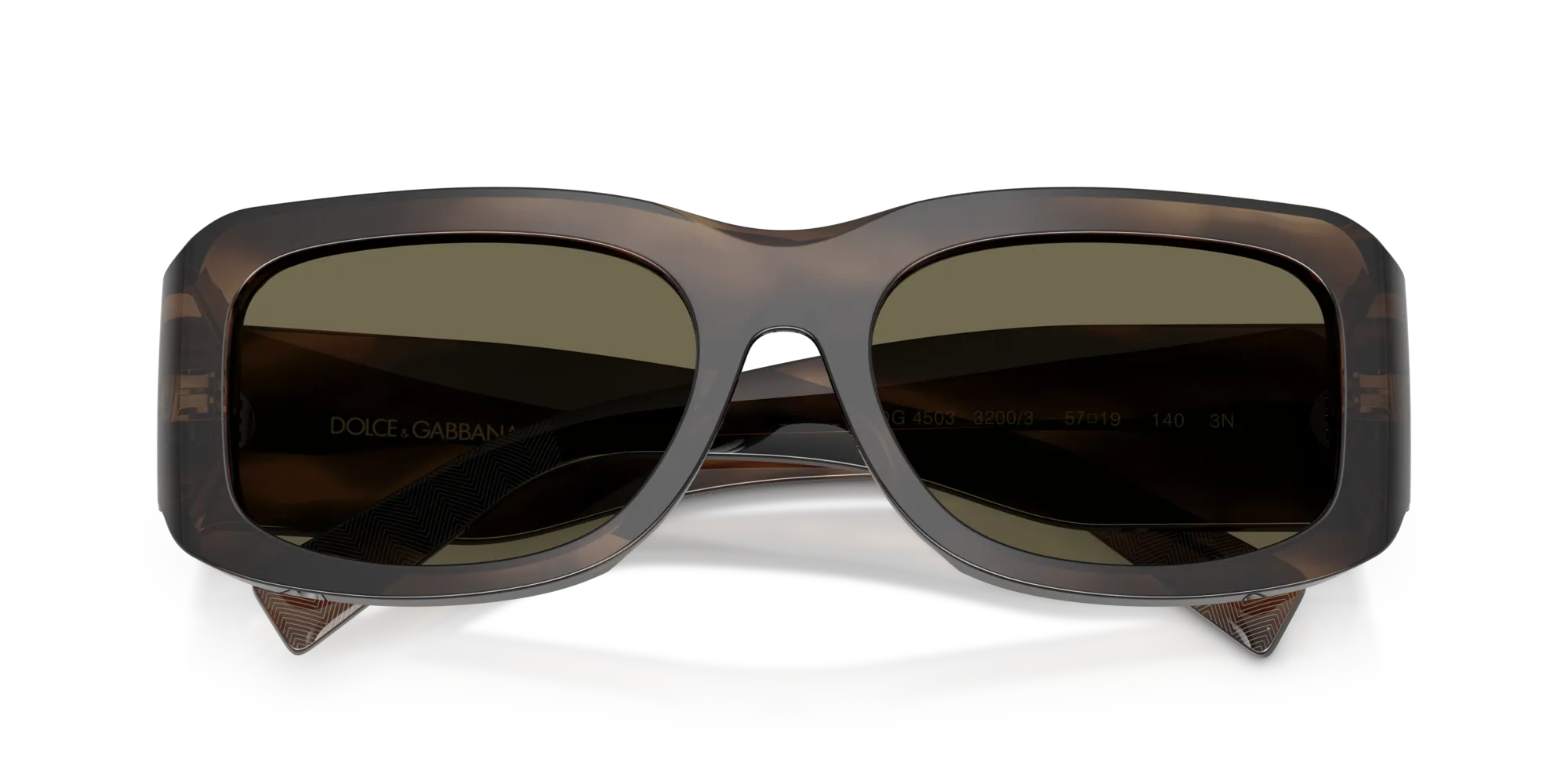 Dolce & Gabbana DG4503 3200/3 Occhiali da sole Acetato Marrone Marrone Squadrata Normale - immagine 2