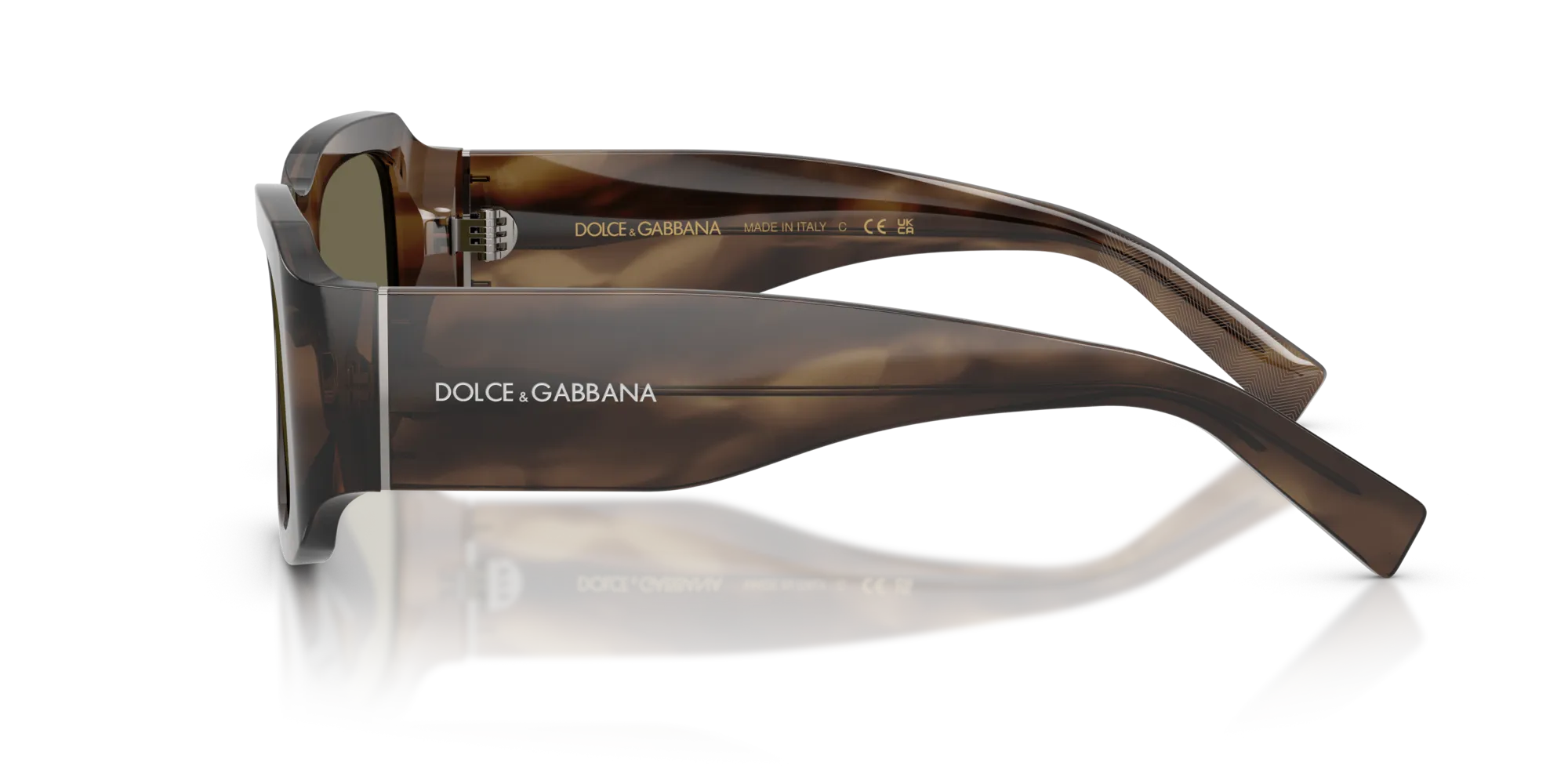Dolce & Gabbana DG4503 3200/3 Occhiali da sole Acetato Marrone Marrone Squadrata Normale - immagine 4