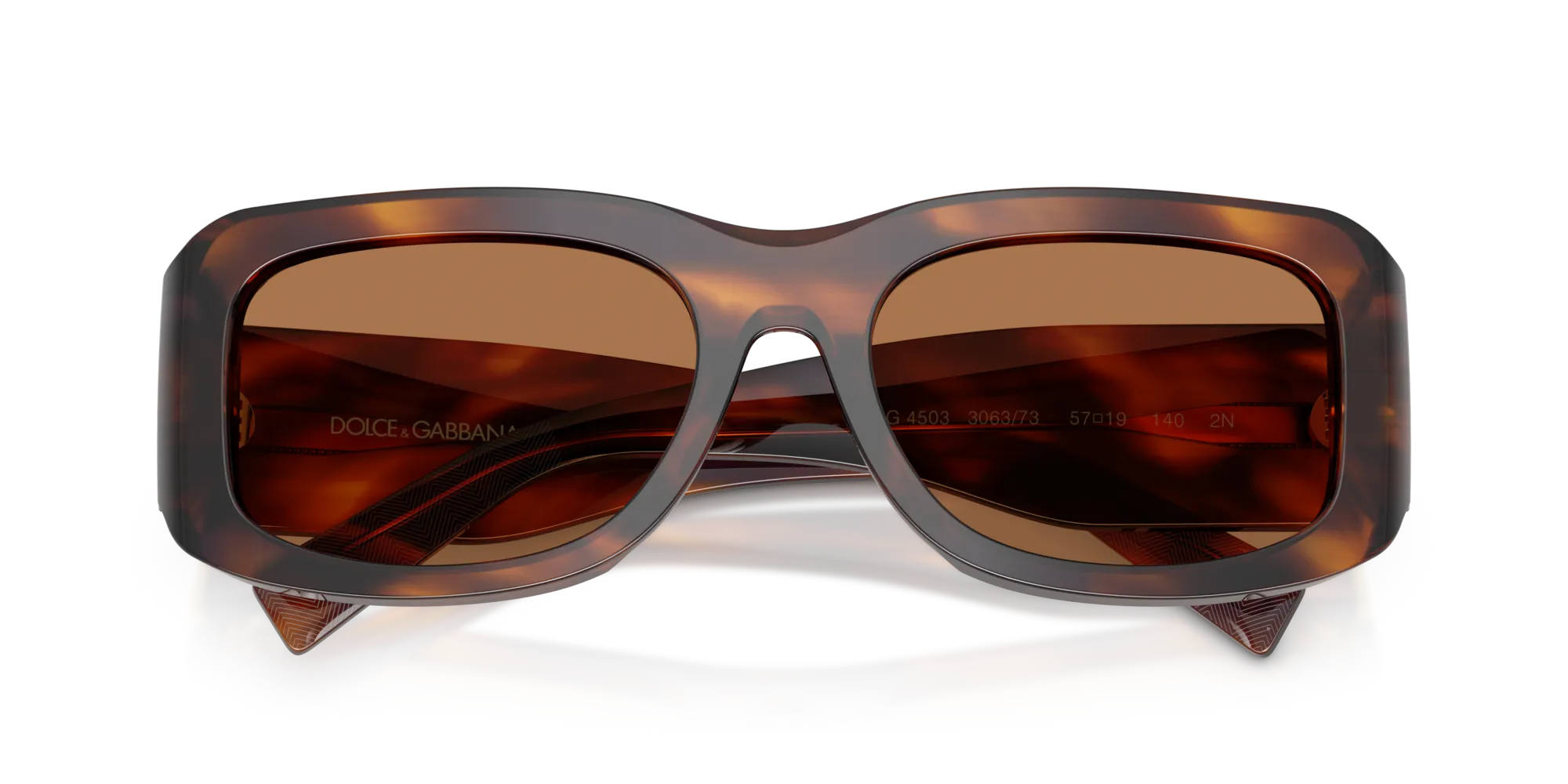 Dolce & Gabbana DG4503 306373 Occhiali da sole Acetato Tartaruga Bronzo Squadrata Normale - immagine 2