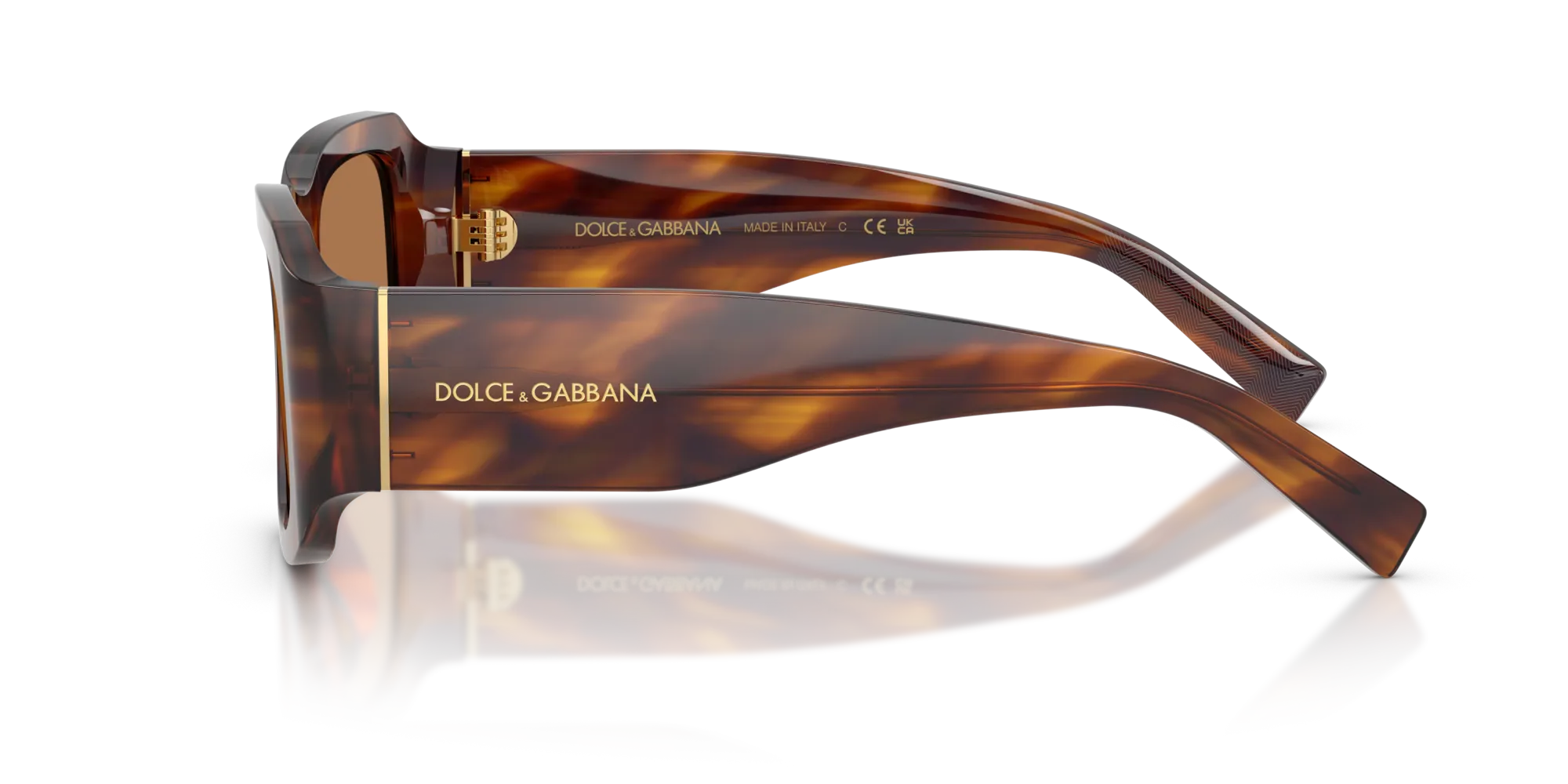 Dolce & Gabbana DG4503 306373 Occhiali da sole Acetato Tartaruga Bronzo Squadrata Normale - immagine 4