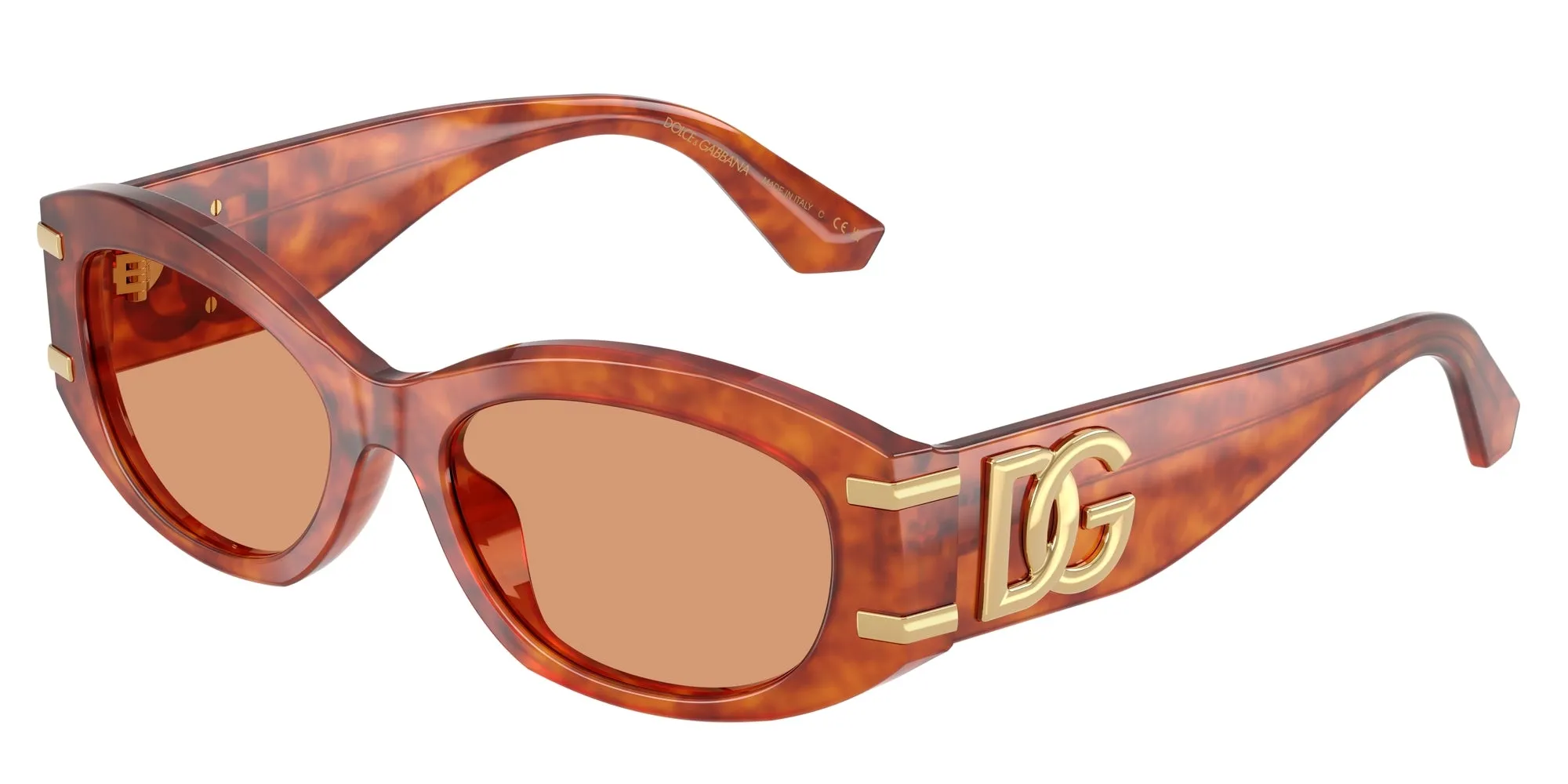 Dolce & Gabbana DG4502 3452/7 Occhiali da sole Acetato Marrone Arancione Rotonda Normale - immagine 1