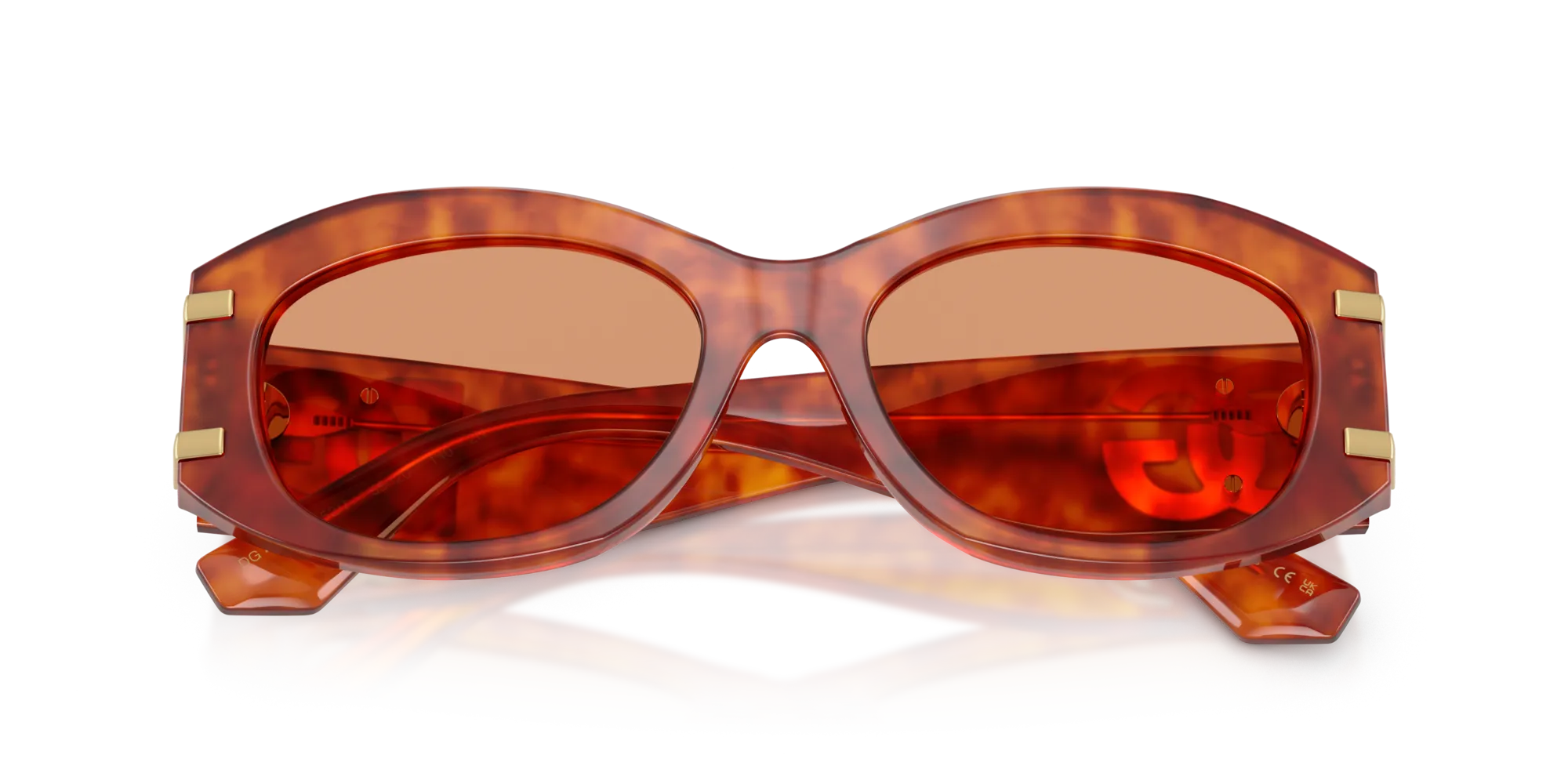 Dolce & Gabbana DG4502 3452/7 Occhiali da sole Acetato Marrone Arancione Rotonda Normale - immagine 2