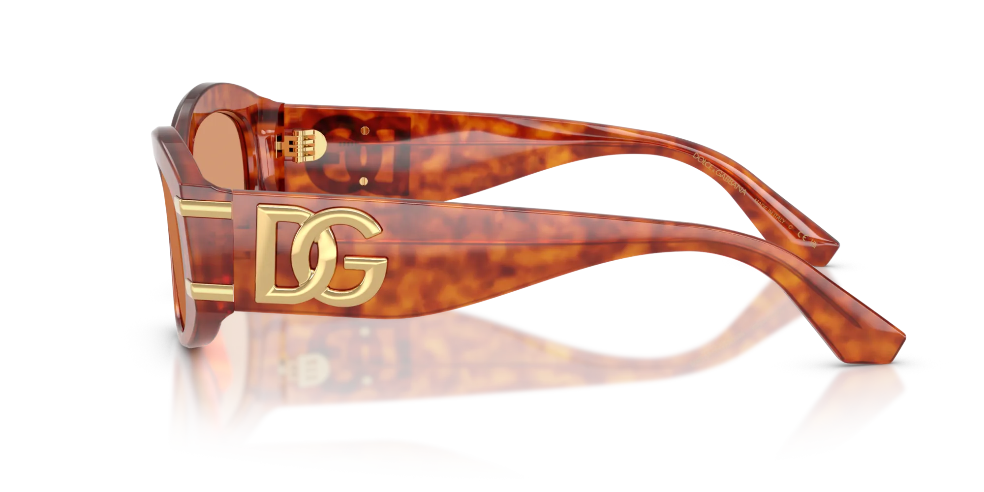 Dolce & Gabbana DG4502 3452/7 Occhiali da sole Acetato Marrone Arancione Rotonda Normale - immagine 4