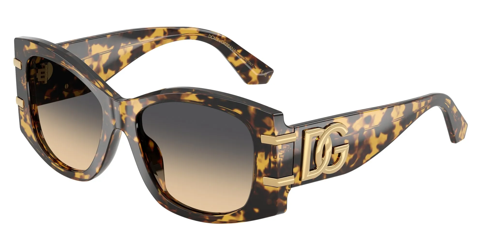 Dolce & Gabbana DG4501 33302Q Occhiali da sole Acetato Tartaruga Giallo Farfalla Normale Sfumato - immagine 1