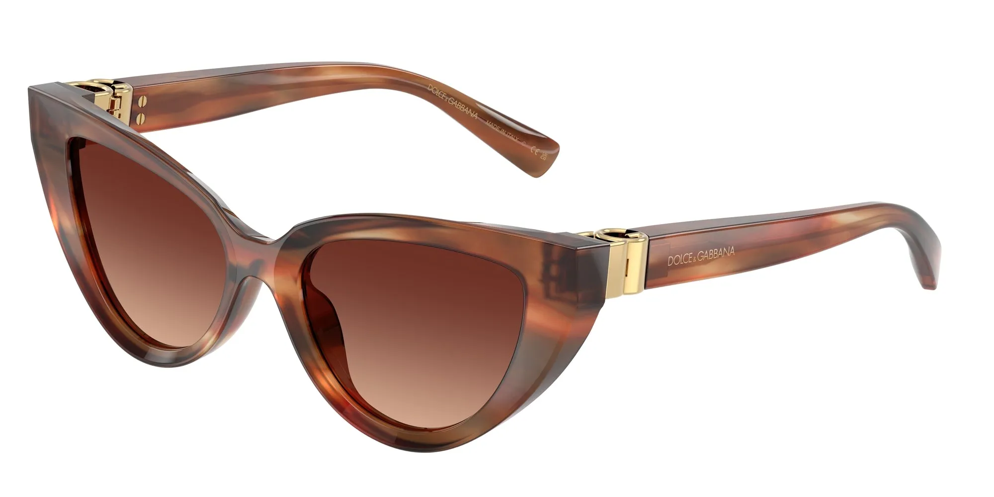 Dolce & Gabbana DG4497 322113 Occhiali da sole Acetato Tartaruga Marrone Cat Eye Normale Sfumato - immagine 1