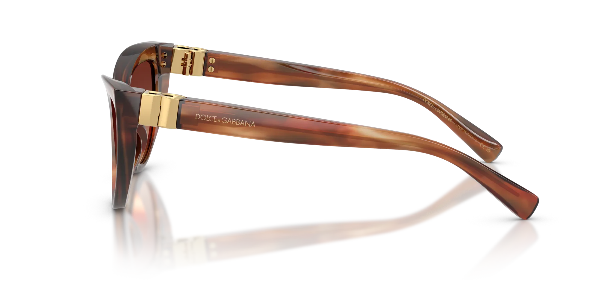 Dolce & Gabbana DG4497 322113 Occhiali da sole Acetato Tartaruga Marrone Cat Eye Normale Sfumato - immagine 4