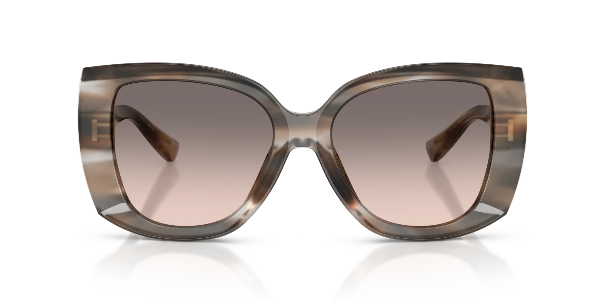 Dolce & Gabbana DG4495 34493B Occhiali da sole Acetato Grigio Rosa Squadrata Normale Sfumato - immagine 3