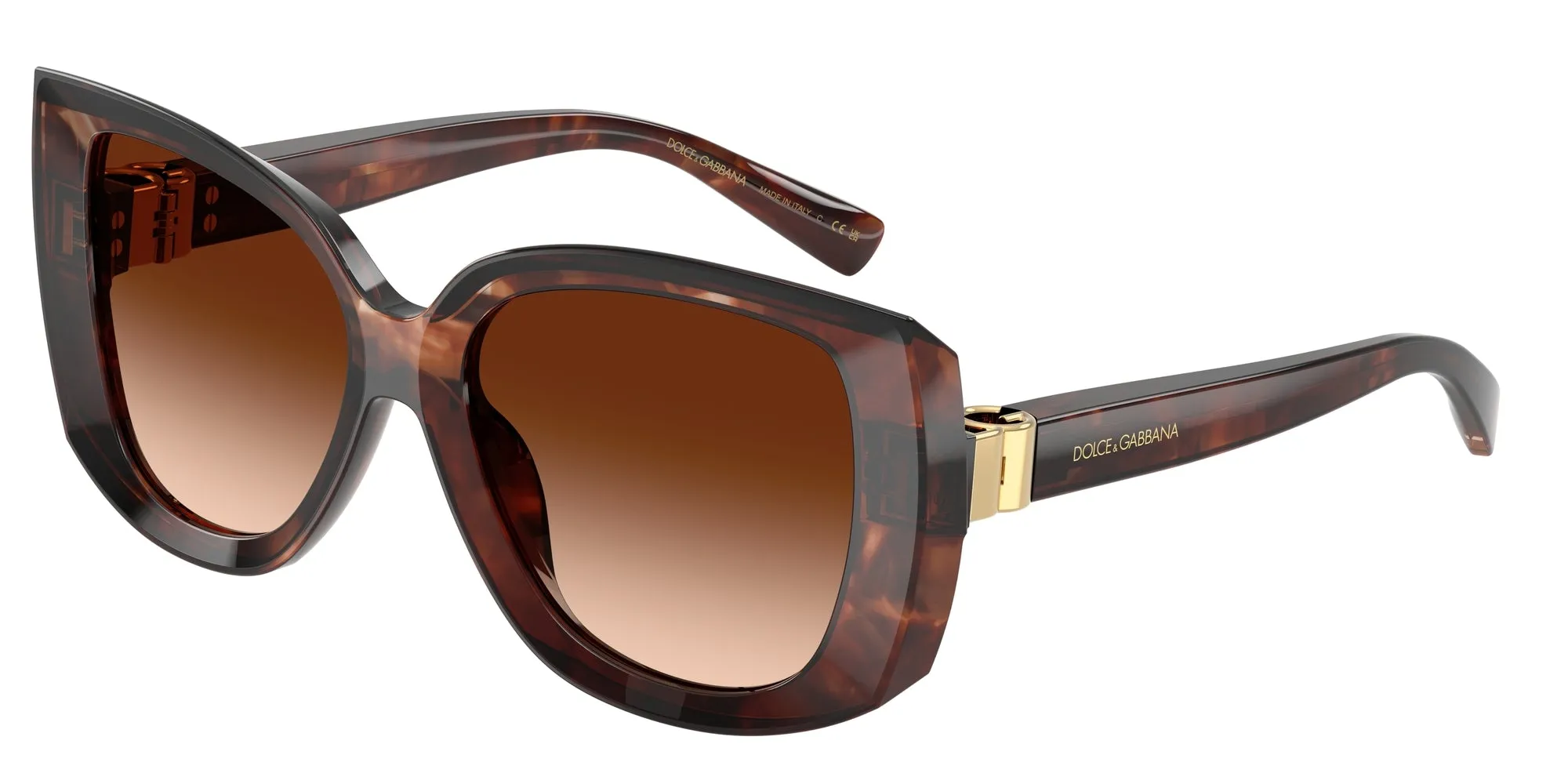 Dolce & Gabbana DG4495 322274 Occhiali da sole Acetato Rosso Marrone Squadrata Normale Sfumato - immagine 1