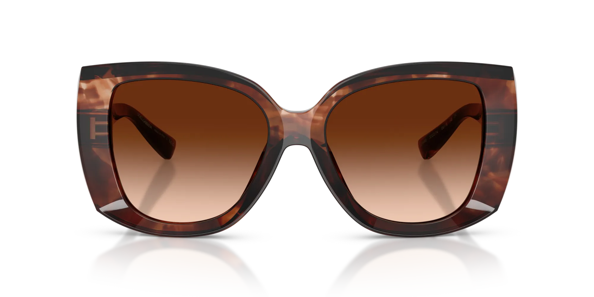 Dolce & Gabbana DG4495 322274 Occhiali da sole Acetato Rosso Marrone Squadrata Normale Sfumato - immagine 3